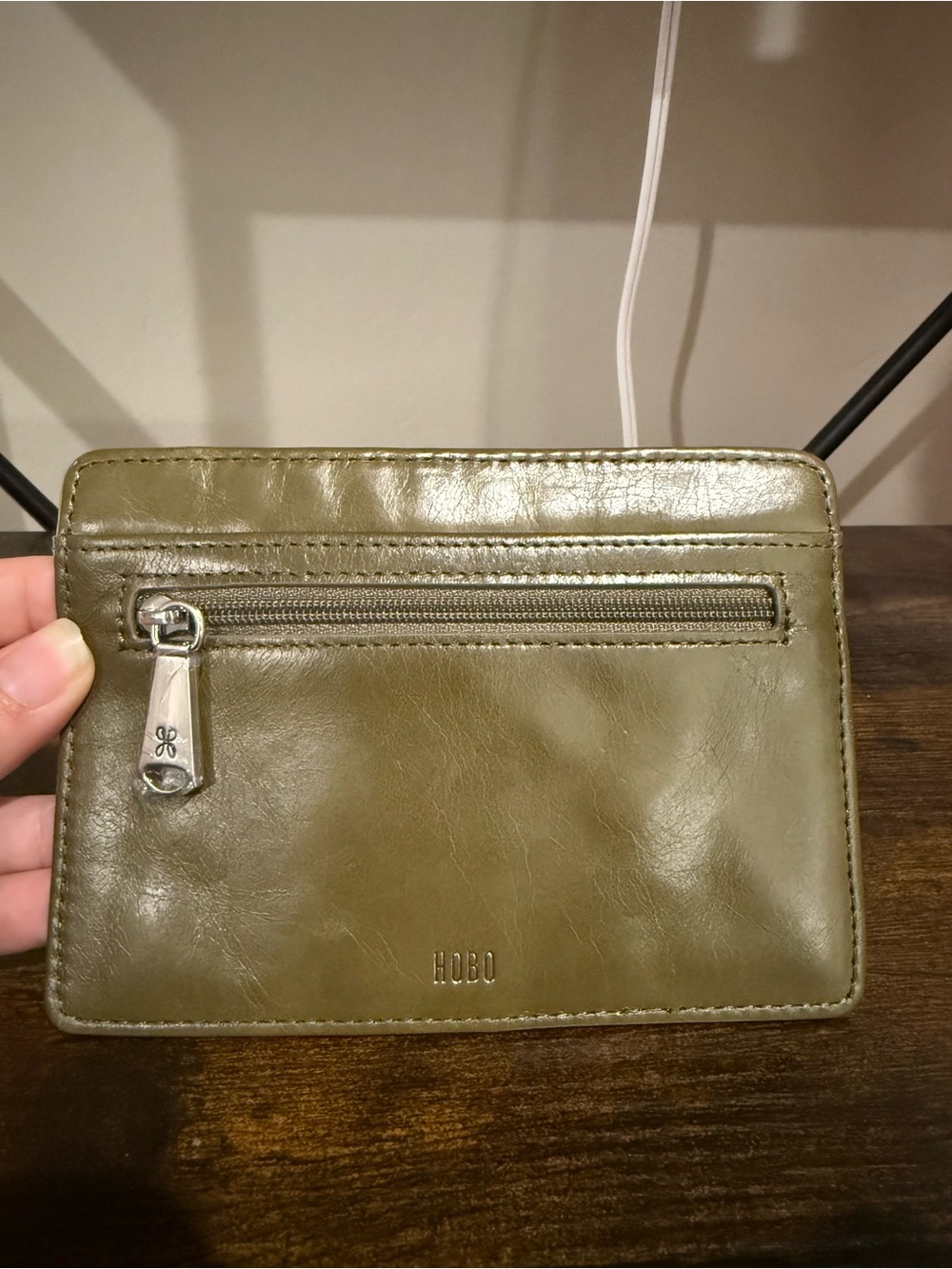 Hobo Euro Slide Wallet - olive green